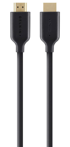 Belkin Gold-Plated High Speed HDMI Cable with Ethernet 2m, 4K Ultra HD, ARC, 3D, Black