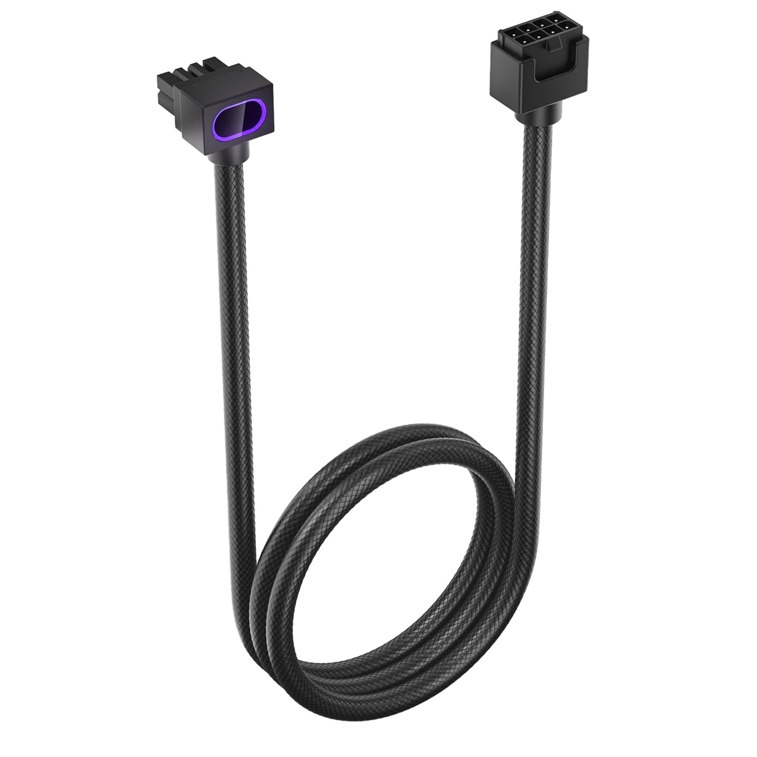 WJCOOLMAN Hydrus 8PIN ARGB CPU Extension Cable 30mm Black - كيبل أسود مضيء WJCOOLMAN Hydrus 8PIN ARGB CPU Extension Cable 30mm Black - كيبل أسود مضيء