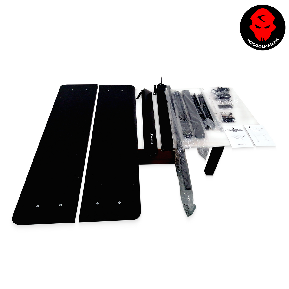 WJCOOLMAN T904 Electric Height Adjustable RGB Gaming Desk Black