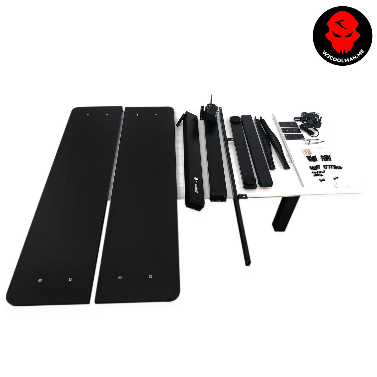 WJCOOLMAN T904 Electric Height Adjustable RGB Gaming Desk Black