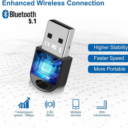 MIICAM Usb Bluetooth Adapter 5.1 - بلوتوث - PC BUILDER QATAR - Best PC Gaming Store in Qatar 