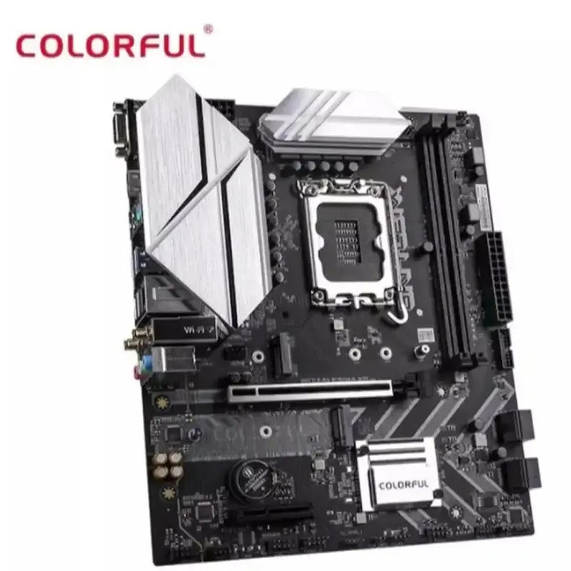 COLORFUL BATTLE-AX B760M-G WIFI V20A Black Motherboard – Intel LGA 1700, Micro-ATX, DDR4, Dual PCIe 4.0 M.2, Wi-Fi 6 & 2.5G LAN - ماذر بورد