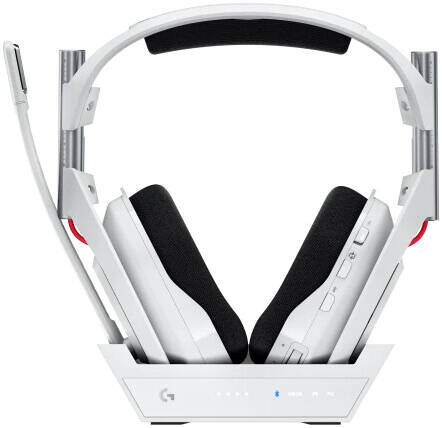 Logitech Astro A50 LIGHTSPEED Wireless Gaming Headset + Base Station (Gen 5), PRO-G GRAPHENE, Switch Between 3 Systems, USB-C to Xbox, PS5, PC/Mac or Nintendo Switch, Bluetooth, White