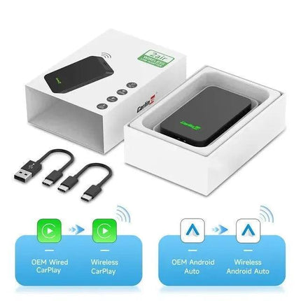 CarlinKit 5.0 WIRED TO WIRLESS CarPlay / Android Auto Wireless Adapter 4 in 1 Box - قطعة تحويل الكاربلاي الى لاسلكي - PC BUILDER QATAR - Best PC Gaming Store in Qatar 