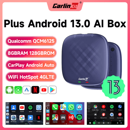 CarlinKit Android 13 Ultra CarPlay Ai Box Android Auto Wireless CarPlay QCM6125 8G 128GB GPS Support Video Playback App - قطعة تحويل شاشة الوكالة الى شاشة الاندرويد - PC BUILDER QATAR - Best PC Gaming Store in Qatar 