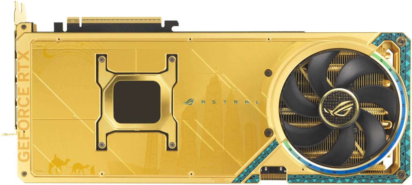 Asus ROG Astral Dhahab Edition GeForce RTX 5090 32GB OC GDDR7 Graphics Card - Dhahab Edition -6.5G GOLD -   كرت الشاشة مطلى بل ذهب