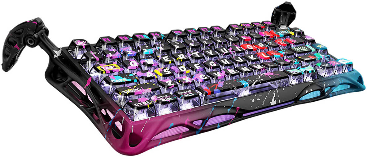 GRAVASTAR MERCURY V75 Pro Special Edition Gaming Keyboard – Neon Graffiti - كيبورد احترافي