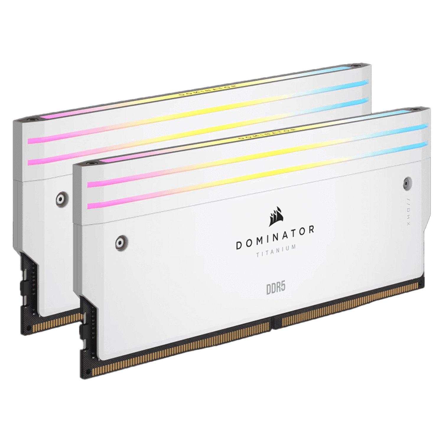 Corsair Dominator Titanium RGB 32GB (2X16GB) DDR5 6600MHz CL32 Memory Kit - White - الذاكرة العشوائية - PC BUILDER QATAR - Best PC Gaming Store in Qatar 