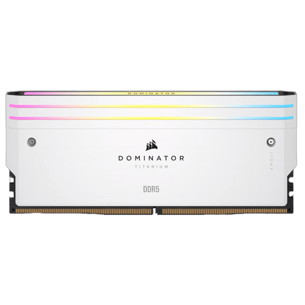 Corsair Dominator Titanium RGB 32GB (2X16GB) DDR5 7000MHz CL34 Memory Kit - White - الذاكرة العشوائية - PC BUILDER QATAR - Best PC Gaming Store in Qatar 