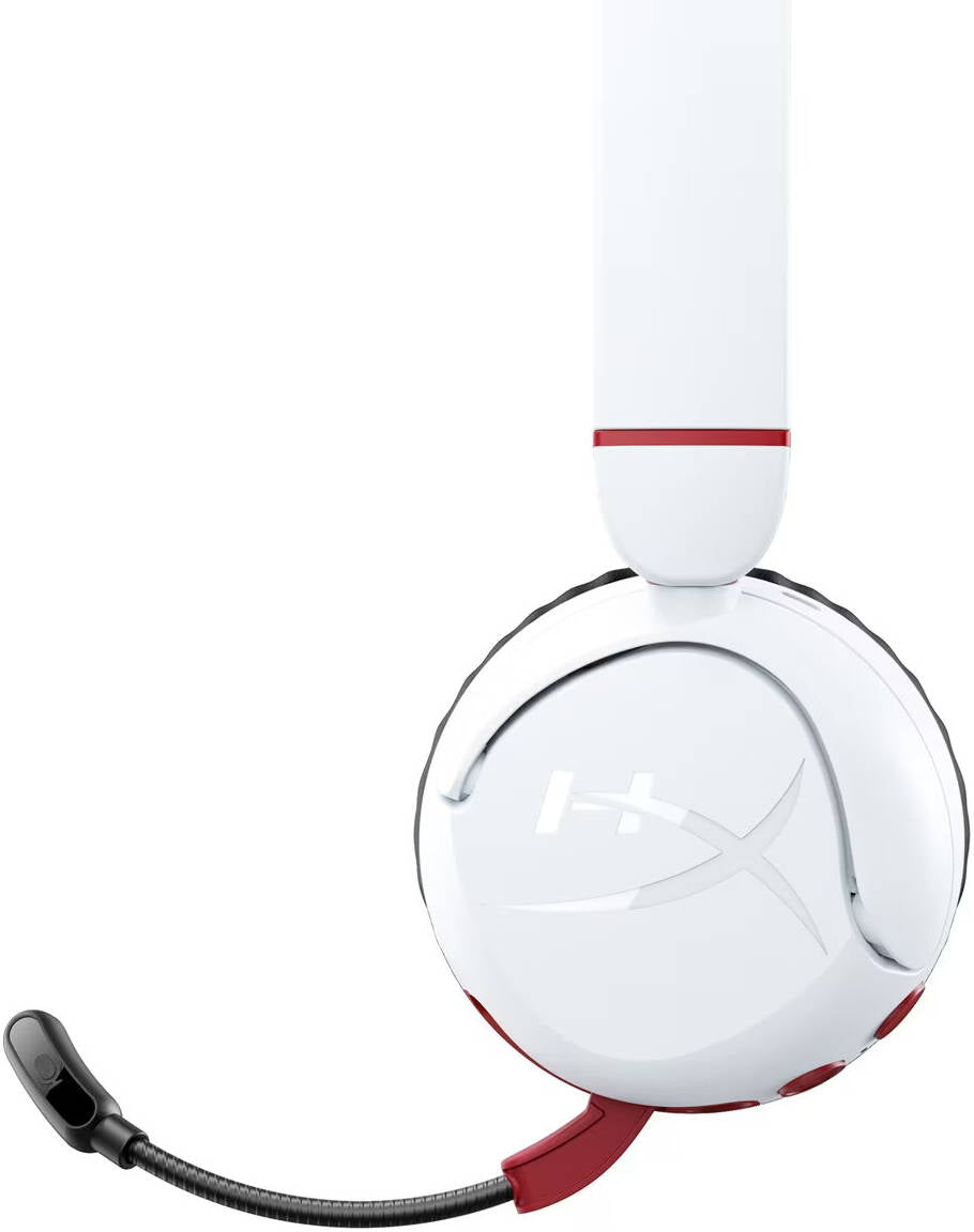 HyperX Cloud Mini, Wireless Gaming Headset, Microphone, Immersive Audio, Comfortable And Lightweight, BT 5.3, 25 Hours Battery Life, Volume Level Below 85 dB, For Ages 8-12, White -  سماعه القيمنق