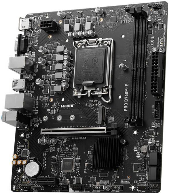 MSI PRO B760M-E LGA 1700 mATX Intel Motherboard, DDR5 - لوحه أم