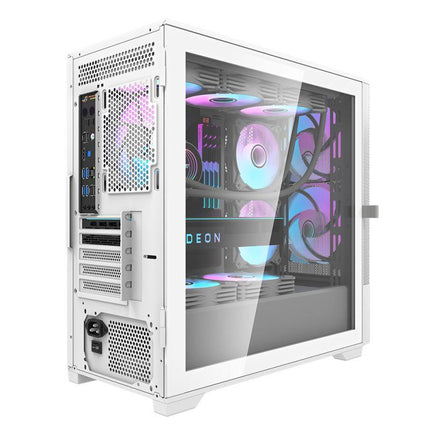 DarkFlash DK415M M-ATX Mid Tower Tempered Glass PC Case White - صندوق