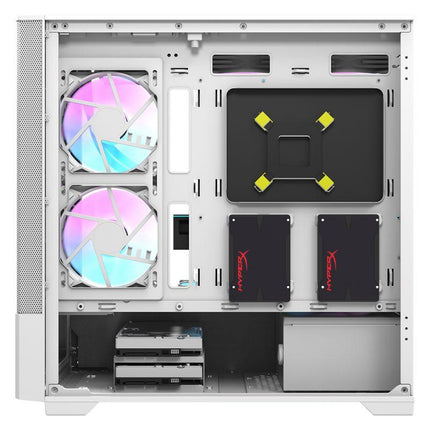 DarkFlash DK415M M-ATX Mid Tower Tempered Glass PC Case White - صندوق