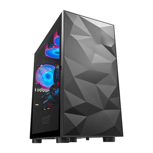 DarkFlash DLM21 M-ATX Mid Tower Tempered Glass PC Case Black - كيس