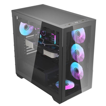 DarkFlash DLX4000 E-ATX Mid Tower Gaming Case Black - صندوق
