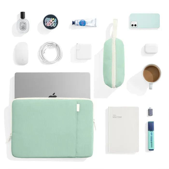 Tomtoc Defender-A23 Jelly Laptop Sleeve Kit For 13-inch Macbook Air - Green - حقيبه لابتوب