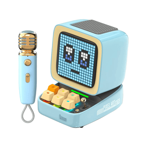 Divoom Ditoo-Mic Retro Pixel Art Game Bluetooth Speaker Microphone Karaoke Function-شاشة عرض ذكيه