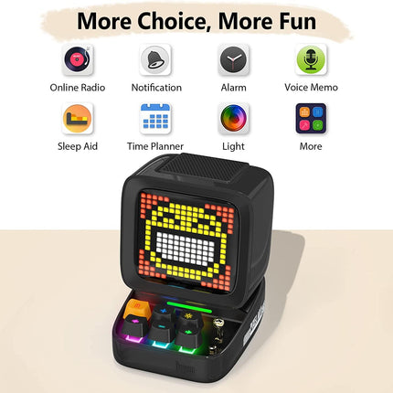 Divoom Ditoo Pro Pixel Art, Game Retro, Bluetooth, Black -شاشة صغيرة - PC BUILDER QATAR - Best PC Gaming Store in Qatar 