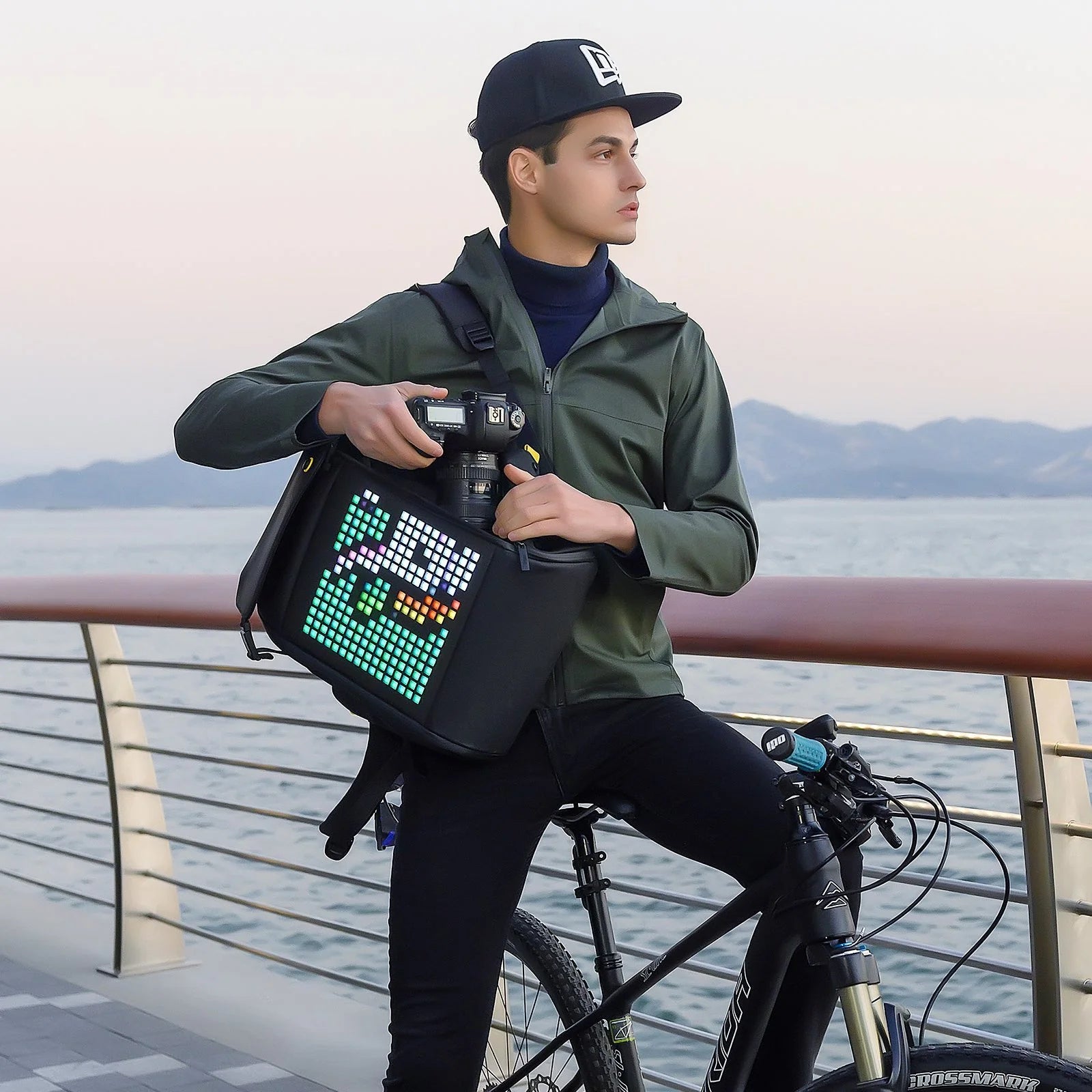 DIVOOM SLING BAG BACKPACK-M Innovative Smart LED Backpack - حقيبه ضهر ذكيه