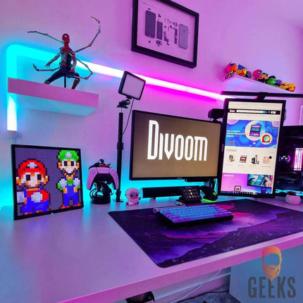 Divoom Pixoo-64 WiFi Pixel Art Cloud Display 64 X 64 LED Digital Frame For Gaming Room Decoration With App Control - Black - شاشه ذكيه - PC BUILDER QATAR - Best PC Gaming Store in Qatar 