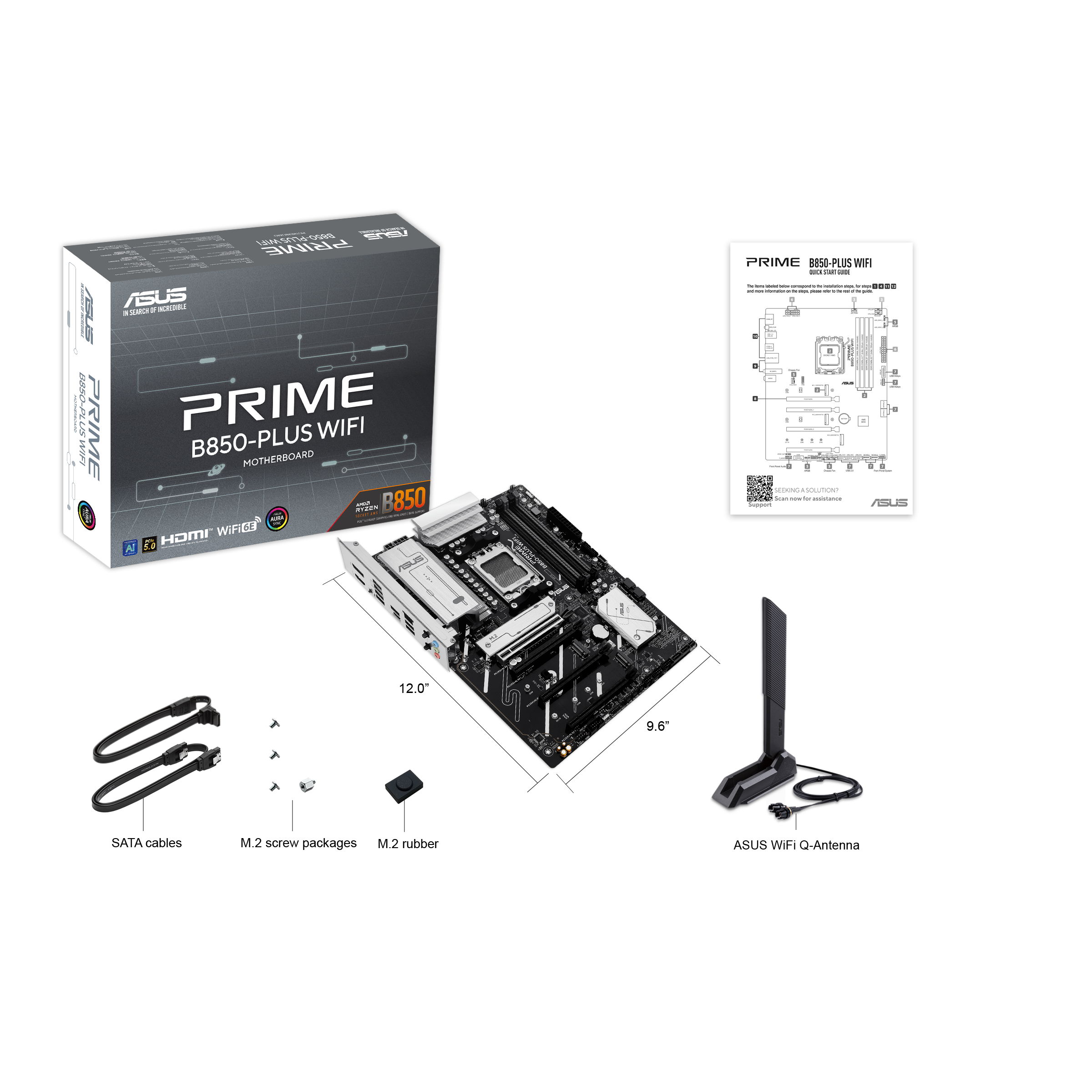 ASUS Prime B850-PLUS WiFi AMD AM5 DDR5 ATX Motherboard - اللوحة الأم