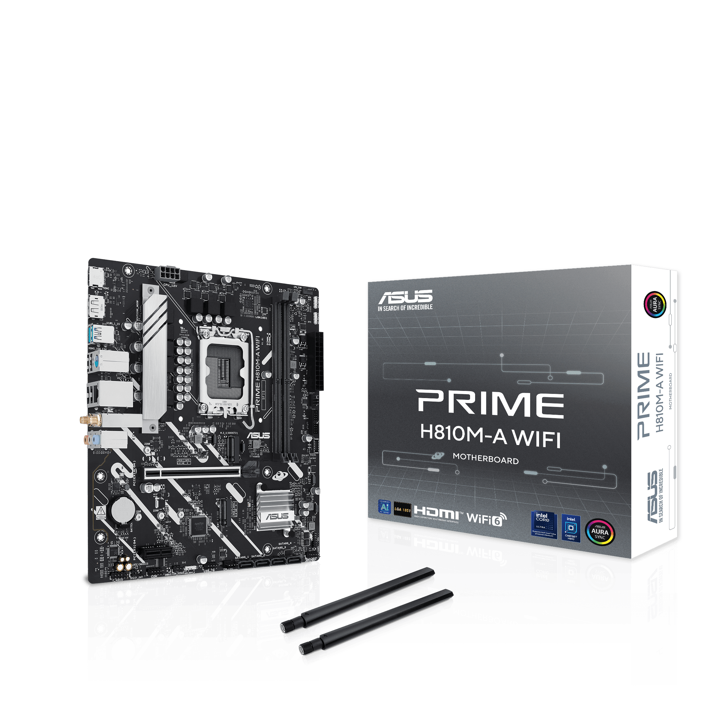 ASUS Prime H810M-A WiFI, Intel Ultra , DDR5 Gaming Motherbaord - لوحه ام ASUS Prime H810M-A WiFI, Intel Ultra , DDR5 Gaming Motherbaord - لوحه ام