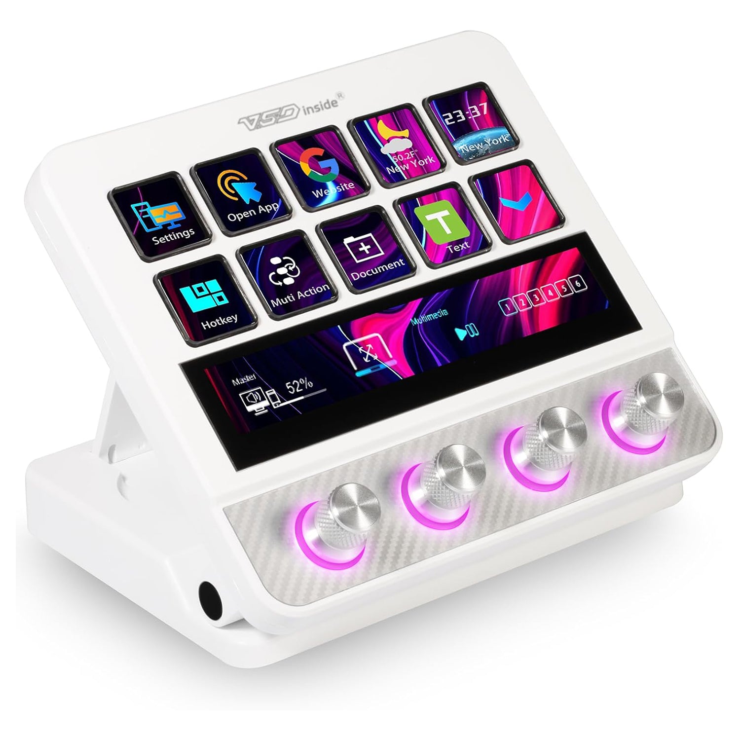VSDINSIDE Stream Dock N4 Pro Controller Soundboard Programmable Keypad White - مكسر صوت