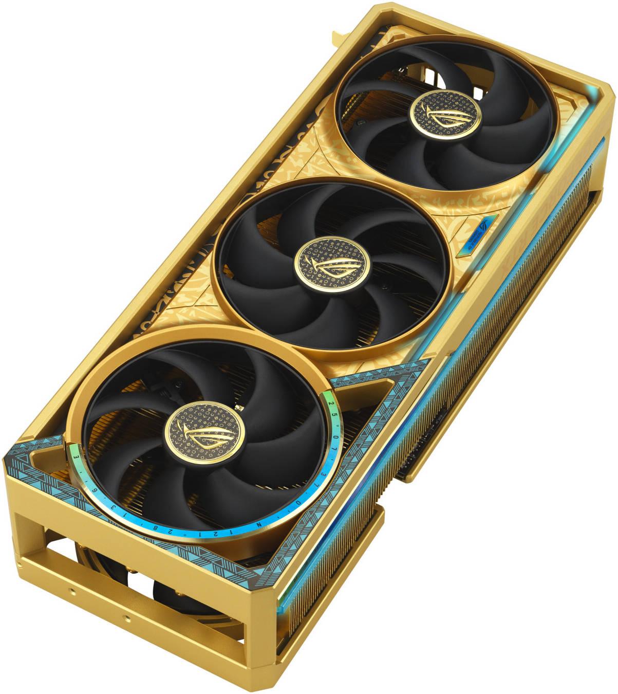 Asus ROG Astral Dhahab Edition GeForce RTX 5090 32GB OC GDDR7 Graphics Card - Dhahab Edition -6.5G GOLD -   كرت الشاشة مطلى بل ذهب