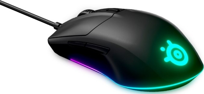 SteelSeries Rival 3 Gaming Mouse Ergonomic, 8,500 CPI, 6 Buttons Black | 62513 - ماوس احترافي