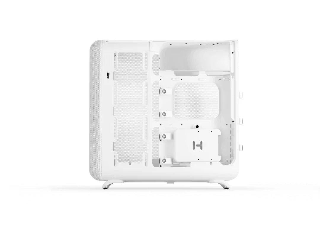 HYTE X50 Air ATX Mid-Tower High-Airflow PC Gaming Case Snow White, Full-Coverage Micro-Mesh Design - كيس أبيض