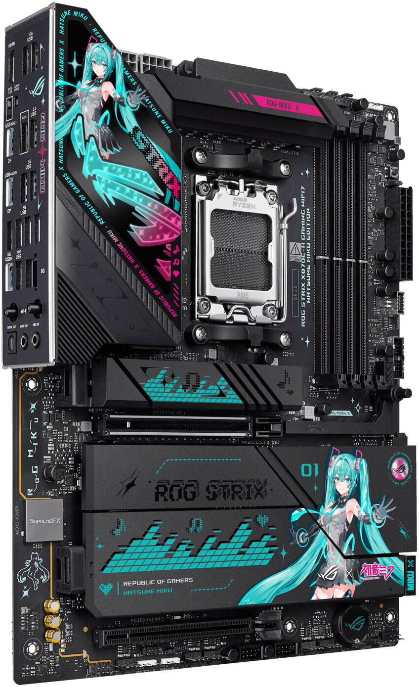 ASUS ROG STRIX X870E-H Gaming WIFI7 & BT Hatsune Miku Edition Motherboard - لوحه أم نسخه خاصه