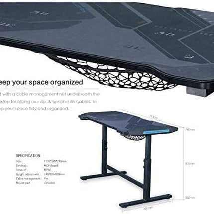 Eblue Height Adjustable & Glowing Desk (EGT574BKAA-IA) - طاولة