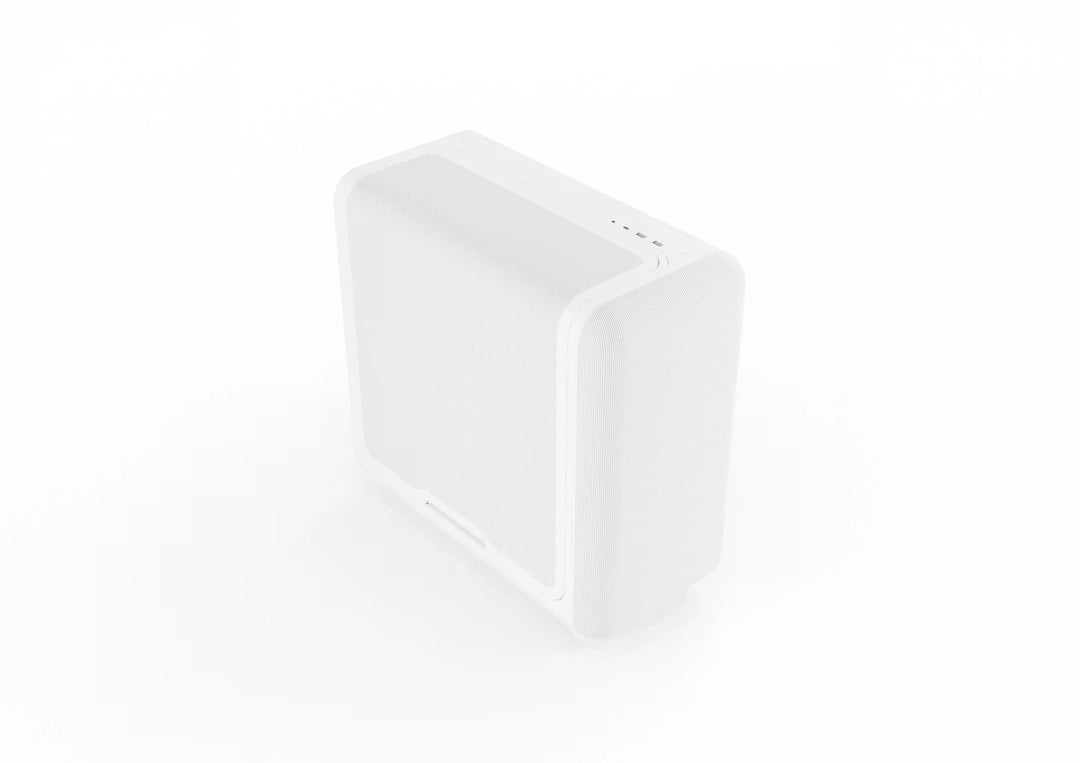 HYTE X50 Air ATX Mid-Tower High-Airflow PC Gaming Case Snow White, Full-Coverage Micro-Mesh Design - كيس أبيض