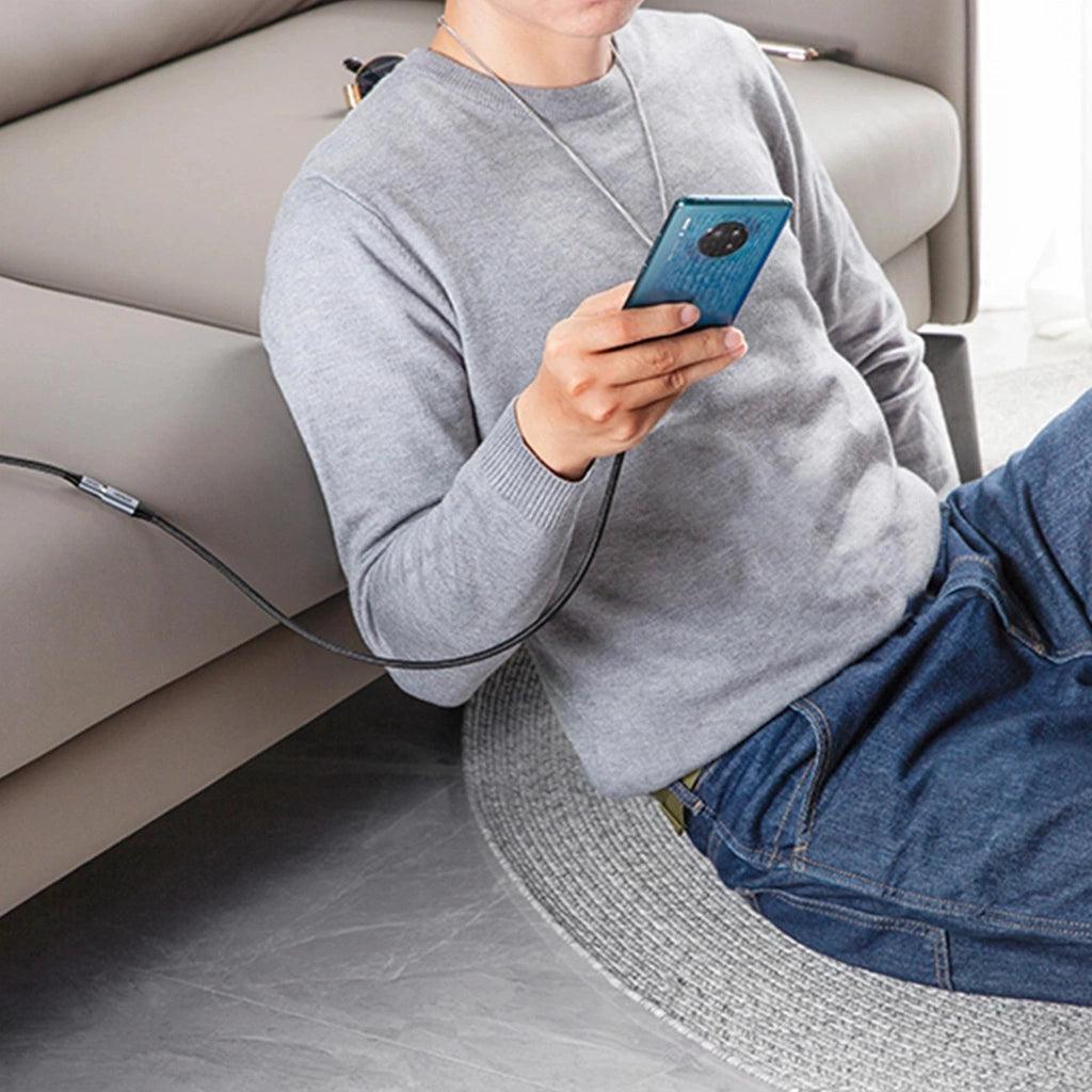 Ugreen Extender Cable USB-C 3.1 Gen2 1m / USB-C Male to USB-C Female / Nylon Braided / 100W / 10GB/s / Ultra HD 4K / Alu Case - توصيله تايب سي