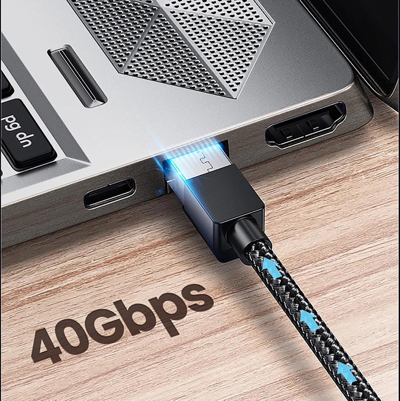 Ugreen Cat 8 High Speed Braided Ethernet Cable / 1M / 40Gbps 2000Mhz RJ45 / Shielded Indoor Heavy Duty LAN Cables / Compatible for Gaming PC PS5 PS4 PS3 Xbox Modem Router - كيبل نت