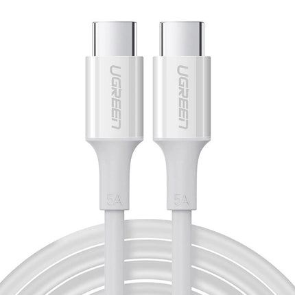 Ugreen Cable USB-C To USB-C 2.0 2M 100W -  White - كيبل شحن