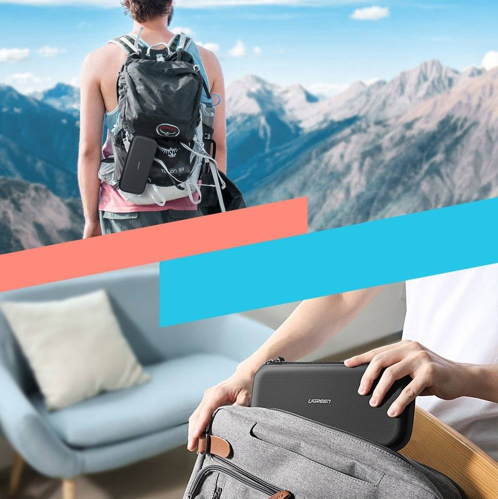 Ugreen bag for Nintendo Switch and accessories 26cmx12cmx4cm black - شنط للننتندو