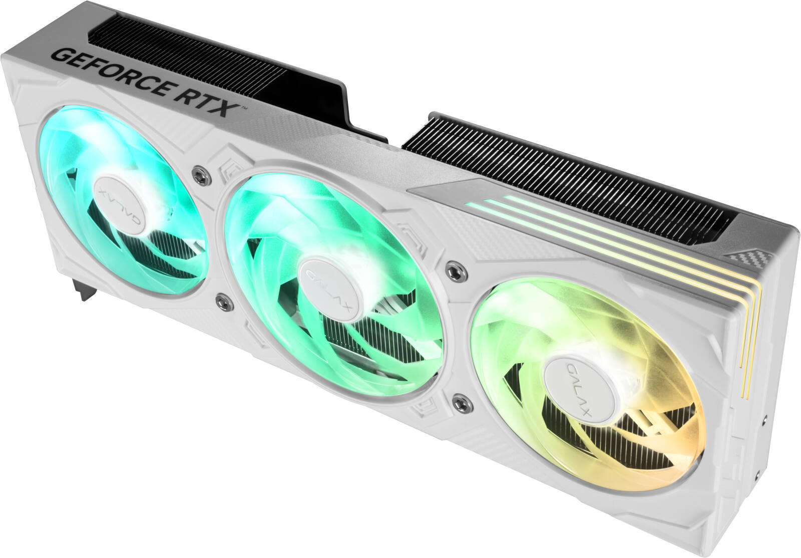 GALAX GeForce RTX 5070 Ti EX Gamer 1-Click OC Graphics Card, 16GB GDDR7 256-bit Memory, 2497MHz Boost Clock, 28 Gbps Memory Speed, 8960 CUDA Cores, PCI-Express 5.0, White - كرت شاشه أبيض