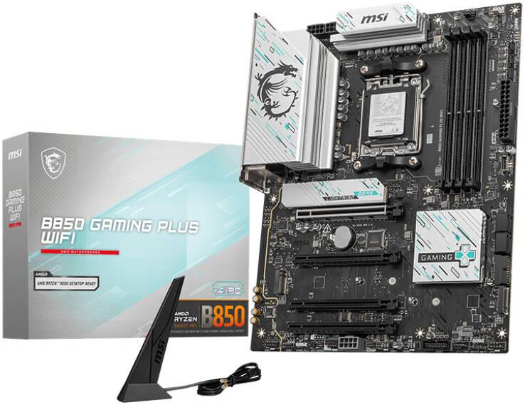 MSI B850 Gaming Plus WiFi AM5 ATX Motherboard, AMD B850 Chipset, DDR5 - لوحه أم MSI B850 Gaming Plus WiFi AM5 ATX Motherboard, AMD B850 Chipset, DDR5 - لوحه أم