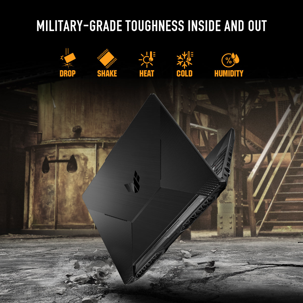 Asus TUF Gaming A15 FA506NCG-B165W Laptop, 15.6-inch FHD, R7 7445HS, RTX 3050 4GB, 16GB Ram, 512GB SSD - لابتوب قيمنق