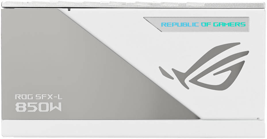 Asus Rog Loki SFX-L 850W Power Supply Unit, 80 Plus Platinum, Fully Modular, PCIe Gen 5.0, 120mm ARGB-Illuminated Fan & Aura Sync, ROG Heatsinks, 0dB Fan Button, White Edition