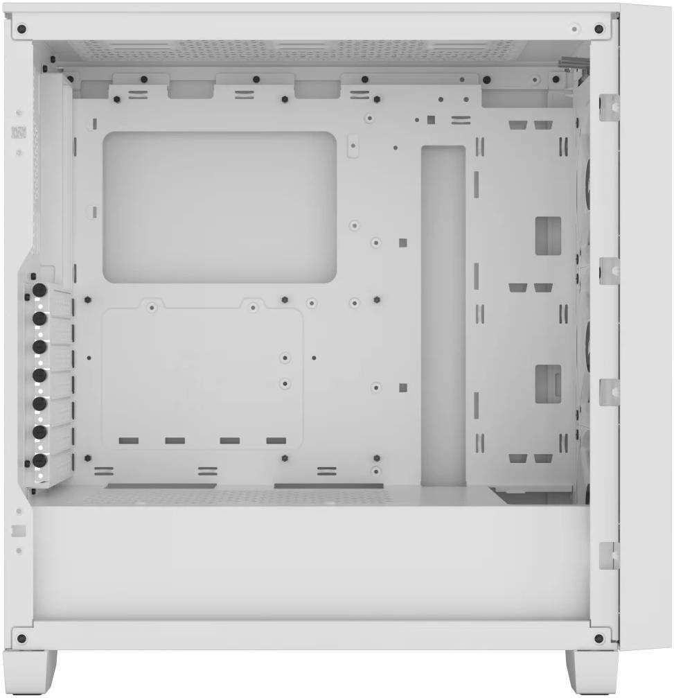 Corsair 3000D RGB AIRFLOW Tempered Glass Gaming Case (3x AR120 Fans Included) White - كيس أبيض