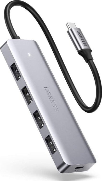 UGREEN 4-Ports USB C Hub, 5Gbps Data Transfer Rate, 4x USB 3.0 Ports & 1x Type-C Interface, 15cm Cable Length, Wide Compatibility - موزع يو اس بي