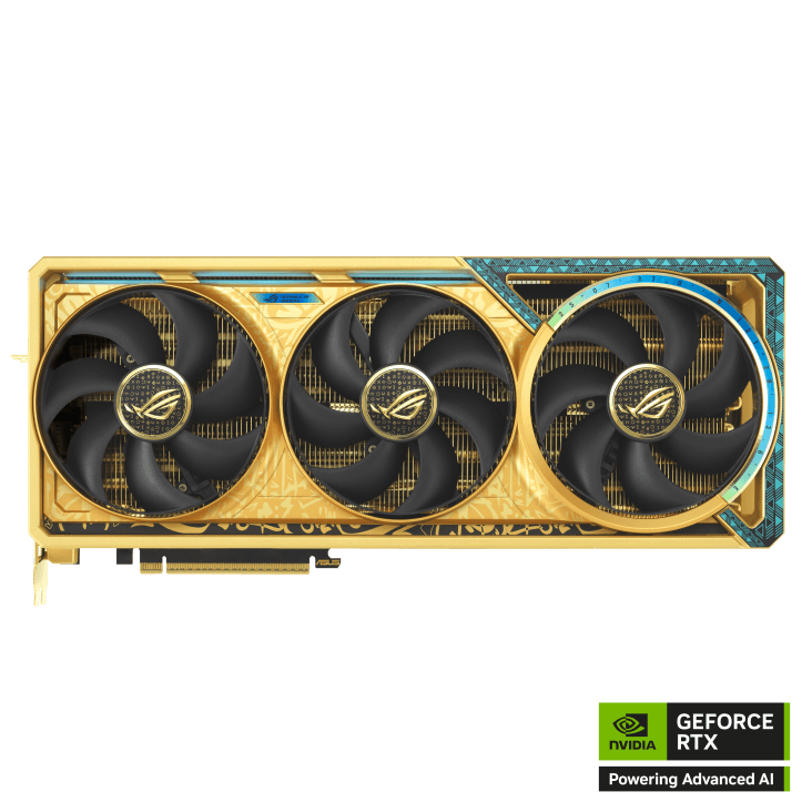 Asus ROG Astral Dhahab Edition GeForce RTX 5090 32GB OC GDDR7 Graphics Card - Dhahab Edition -6.5G GOLD -   كرت الشاشة مطلى بل ذهب