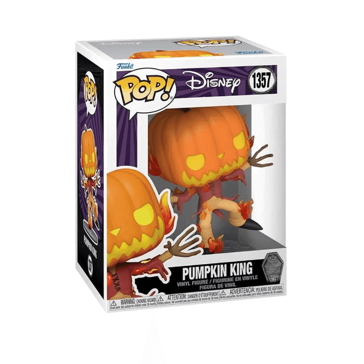 Funko Pop! Disney: The Nightmare Before Christmas 30Th - Pumpkin King #1357 - مجسمات أنمي Funko Pop! Disney: The Nightmare Before Christmas 30Th - Pumpkin King #1357 - مجسمات أنمي