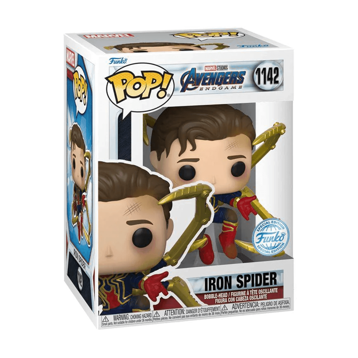Funko Pop! Marvel: Avengers Endgame - Unmasked Spider-Man (Exc) #1142 - مجسمات أفلام Funko Pop! Marvel: Avengers Endgame - Unmasked Spider-Man (Exc) #1142 - مجسمات أفلام