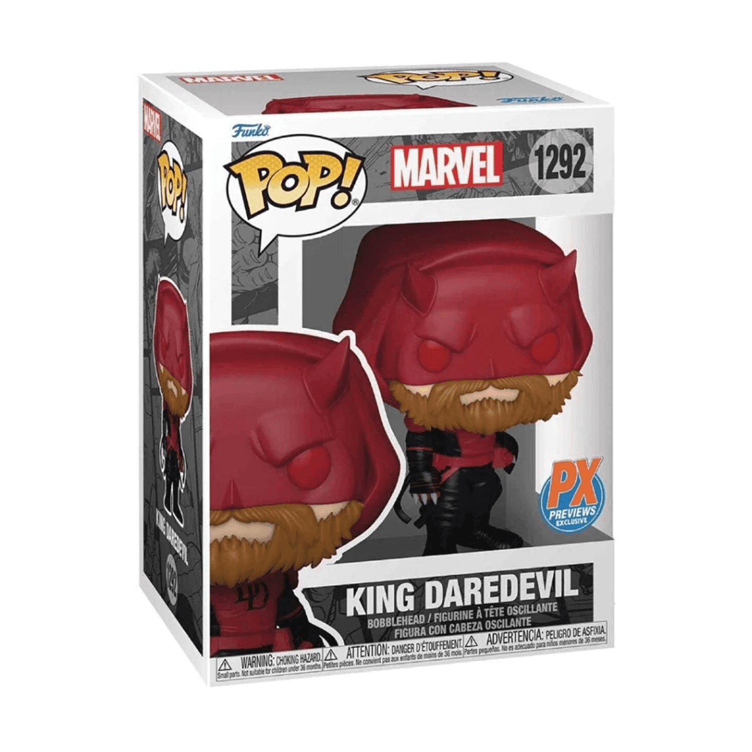 Funko Pop! Marvel: King Daredevil (Exc) #1292 - مجسمات أنمي Funko Pop! Marvel: King Daredevil (Exc) #1292 - مجسمات أنمي