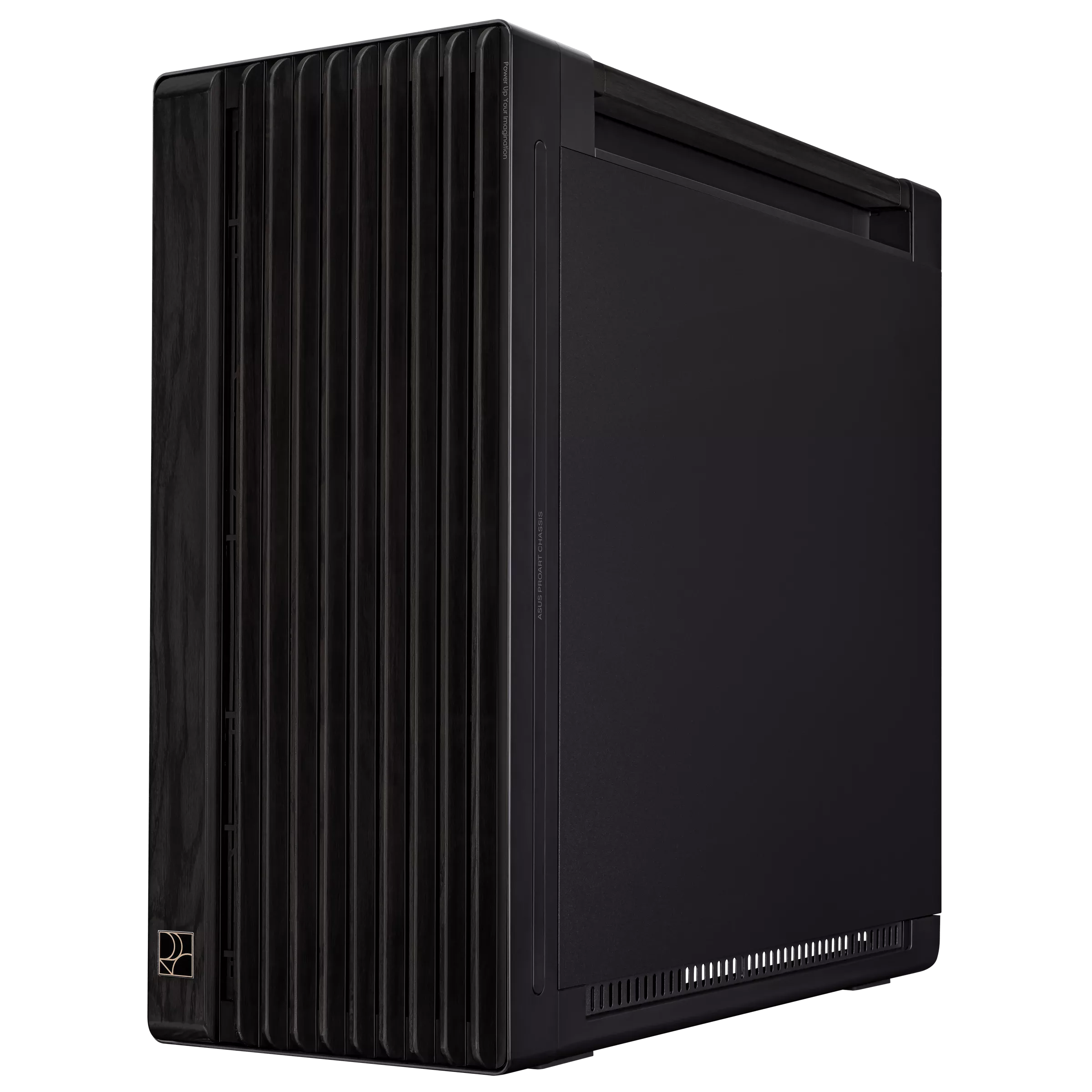 Asus ProArt PA602 Gaming E-ATX Computer Case, 2x 200mm & 1x 140mm Pre-Installed Fans , Dual Air Deflectors, 15.5mm Open Grills, Black- كيس خشب