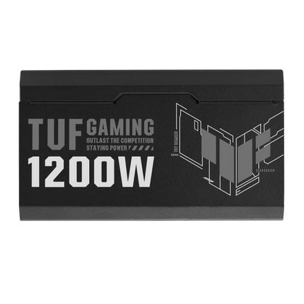 ASUS TUF Gaming 1200W GOLD , ATX 3.0, PCI-E 5.0 Compatible Fully Modular Power Su  Military-Grade Components, Dual Ball Bearing, Axial-tech Fan, PCB Coating - Black - مزود طاقه