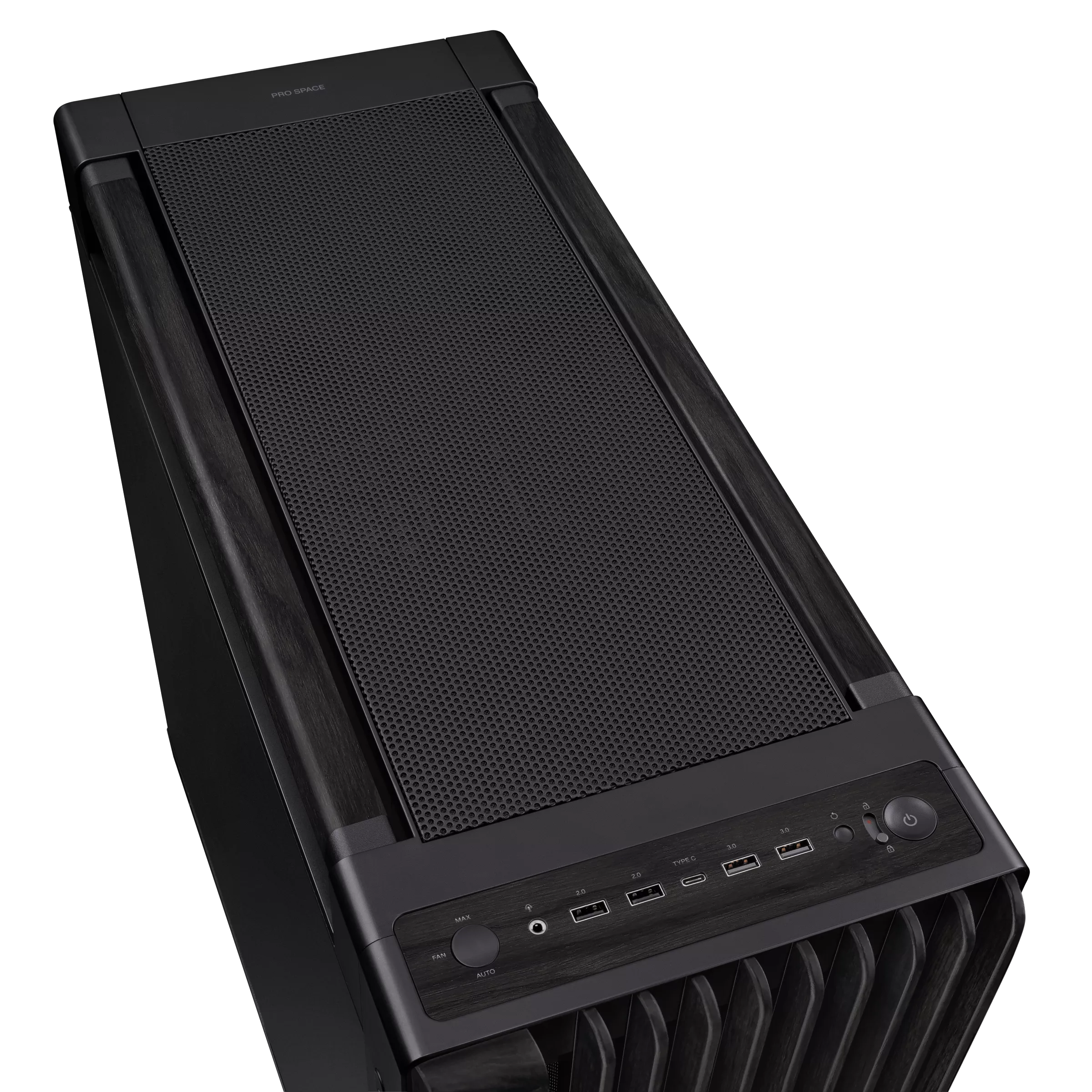 Asus ProArt PA602 Gaming E-ATX Computer Case, 2x 200mm & 1x 140mm Pre-Installed Fans , Dual Air Deflectors, 15.5mm Open Grills, Black- كيس خشب